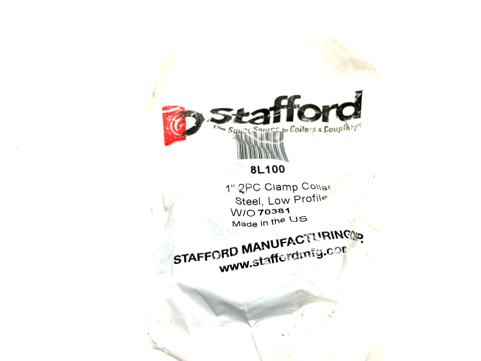8L100 | Stafford 2PC Clamp Collar 1" Low Profile, Steel - New - Maverick Industrial Sales