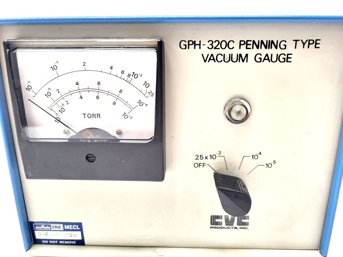 GPH-320C | CVC Products Penning Type Vacuum Gauge 115V 60Hz 40W - Used - Maverick Industrial Sales
