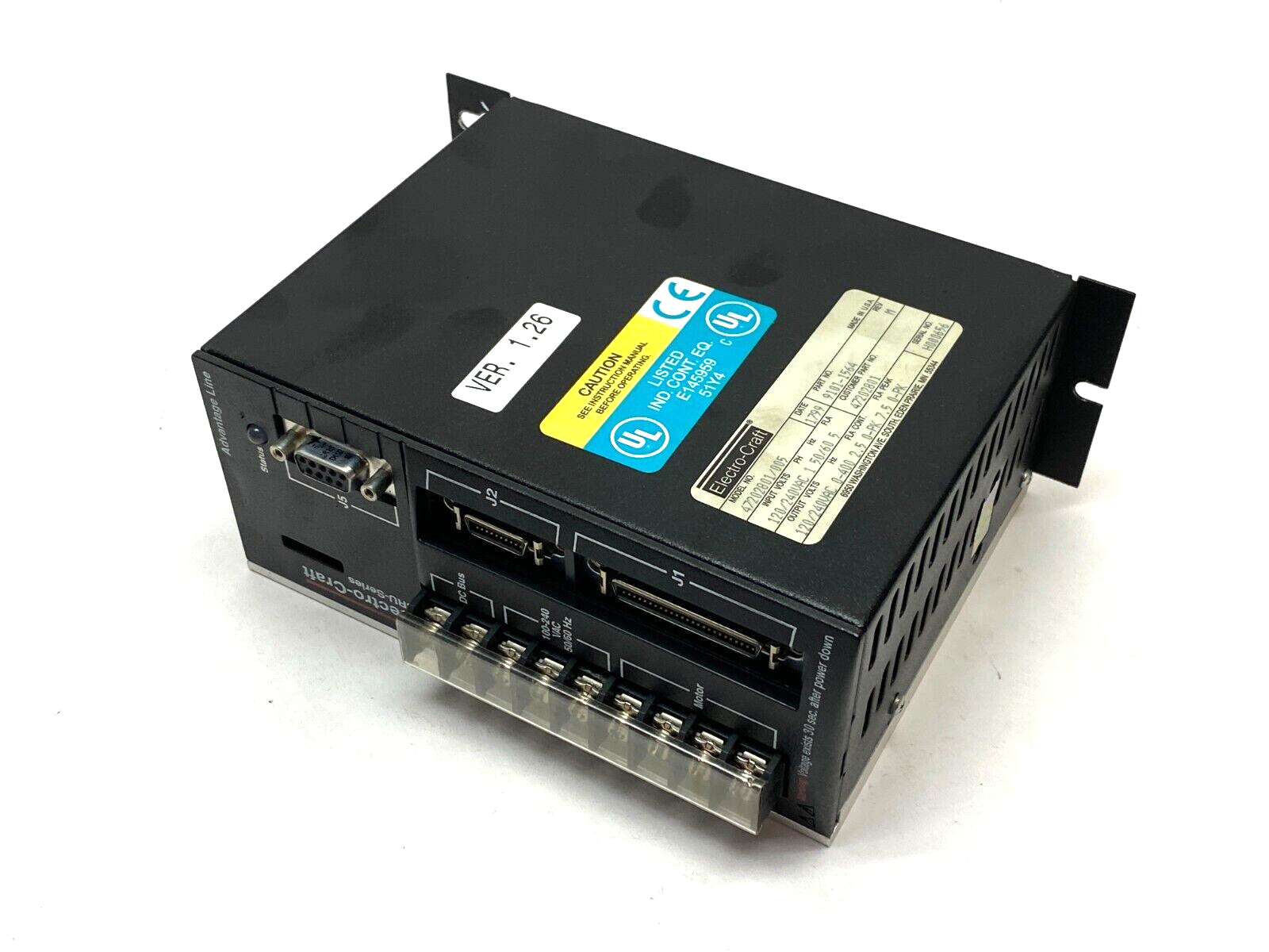 Electro-Craft 47202801/005 BRU Ser Advantage Line Servo Drive 1-Phase 9101-1564 - Maverick Industrial Sales