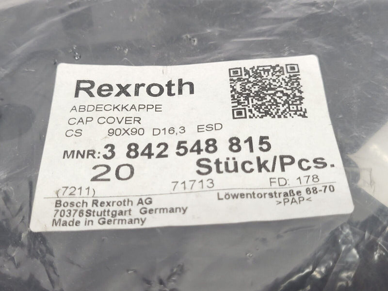 Bosch Rexroth 3842548815 Cap Cover 90x90 PACKAGE OF 20 - Maverick Industrial Sales