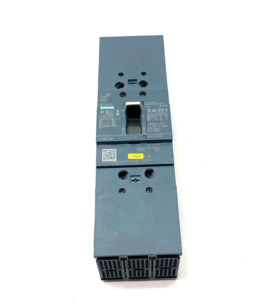 Siemens 3VA5170-6ED31-0AA0 Circuit Breaker 3-Pole 125 Breaking Capacity - Maverick Industrial Sales