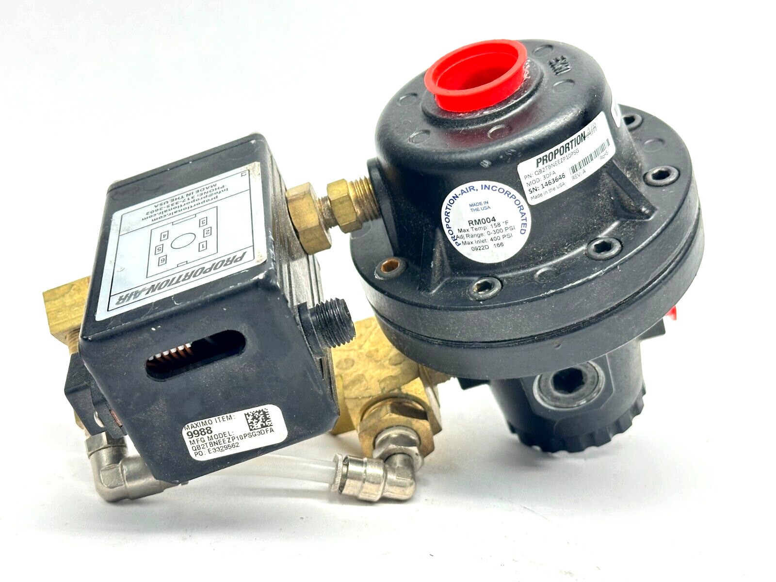 Proportion Air QB2TBNEEZP10PSG Pressure Control Valve 3DFA w/ RM004 Regulator - Maverick Industrial Sales