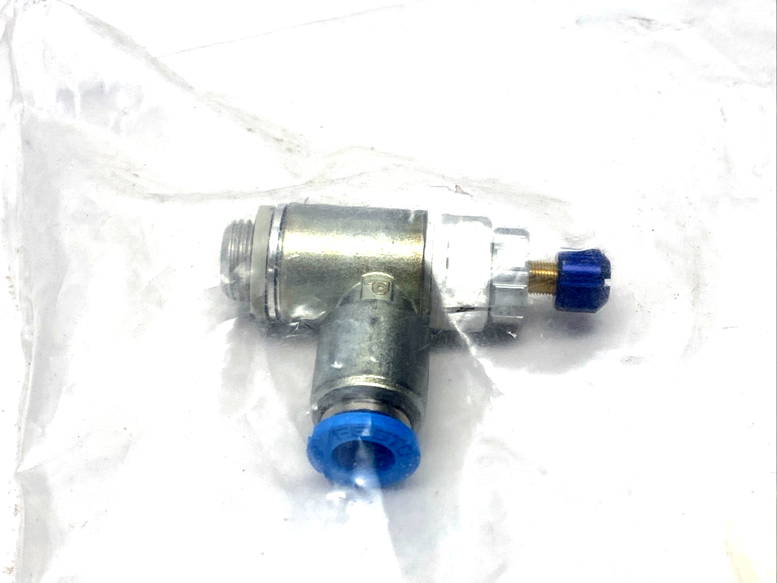 Festo GRLA-1/8-QS-6-RS-D One-Way Flow Control Valve, 6mm Tube OD, 197581 - Maverick Industrial Sales