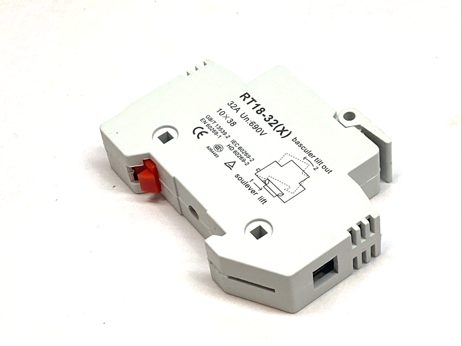 RT18-32X | MRO Fuse Holder 10x38mm 32A 380–500V 1-Pole DIN Rail LOT OF 3 - New – Open box - Maverick Industrial Sales