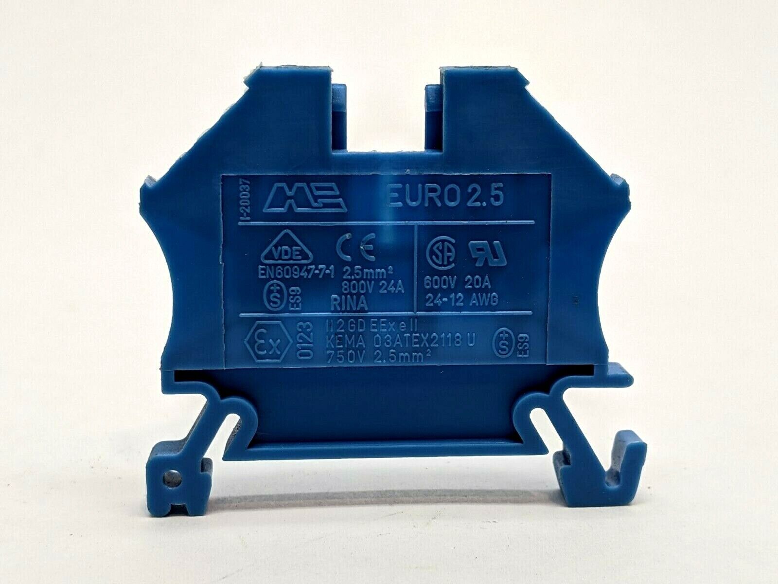 Morsettitalia 43408 BL Euro 2.5 Blue Terminal Block 5mm LOT OF 10 - Maverick Industrial Sales