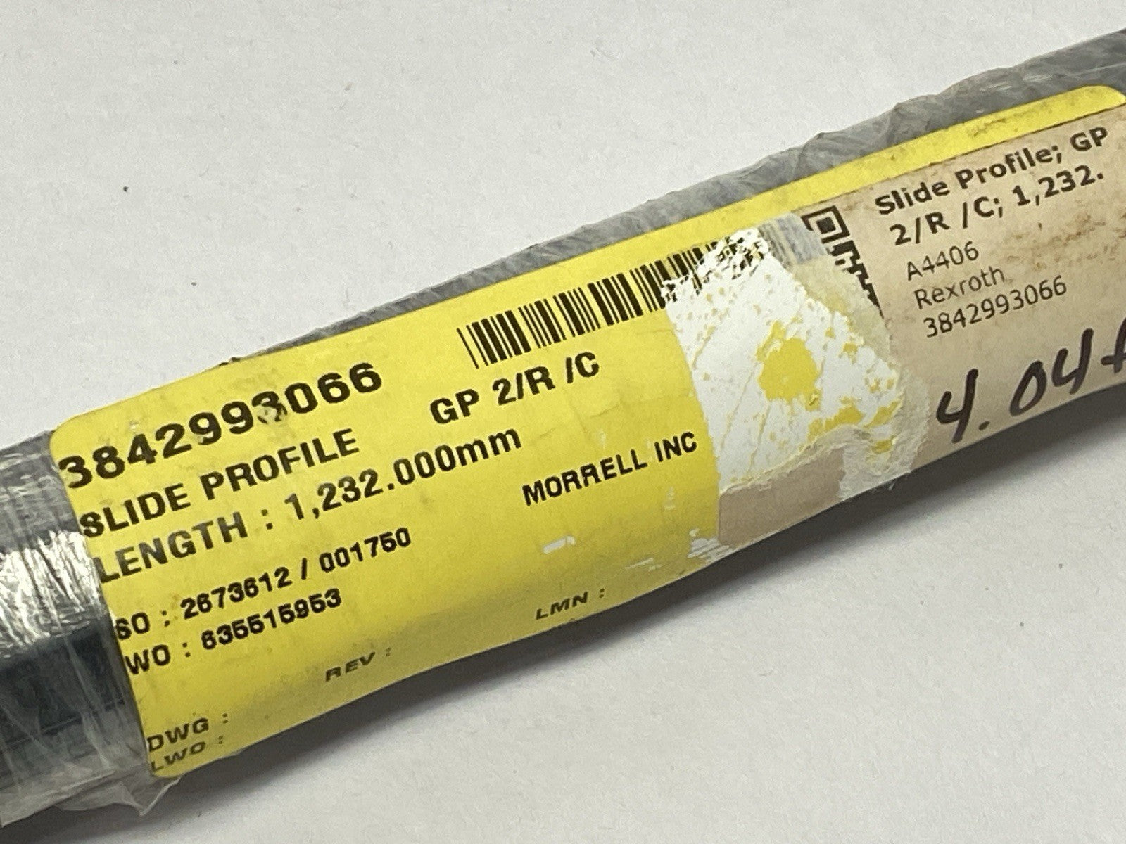 3 842 993 066 | Bosch Rexroth 3842993066 Slide Profile GP 2/R /C 1232mm Length LOT OF 8 - New – Open box - Maverick Industrial Sales