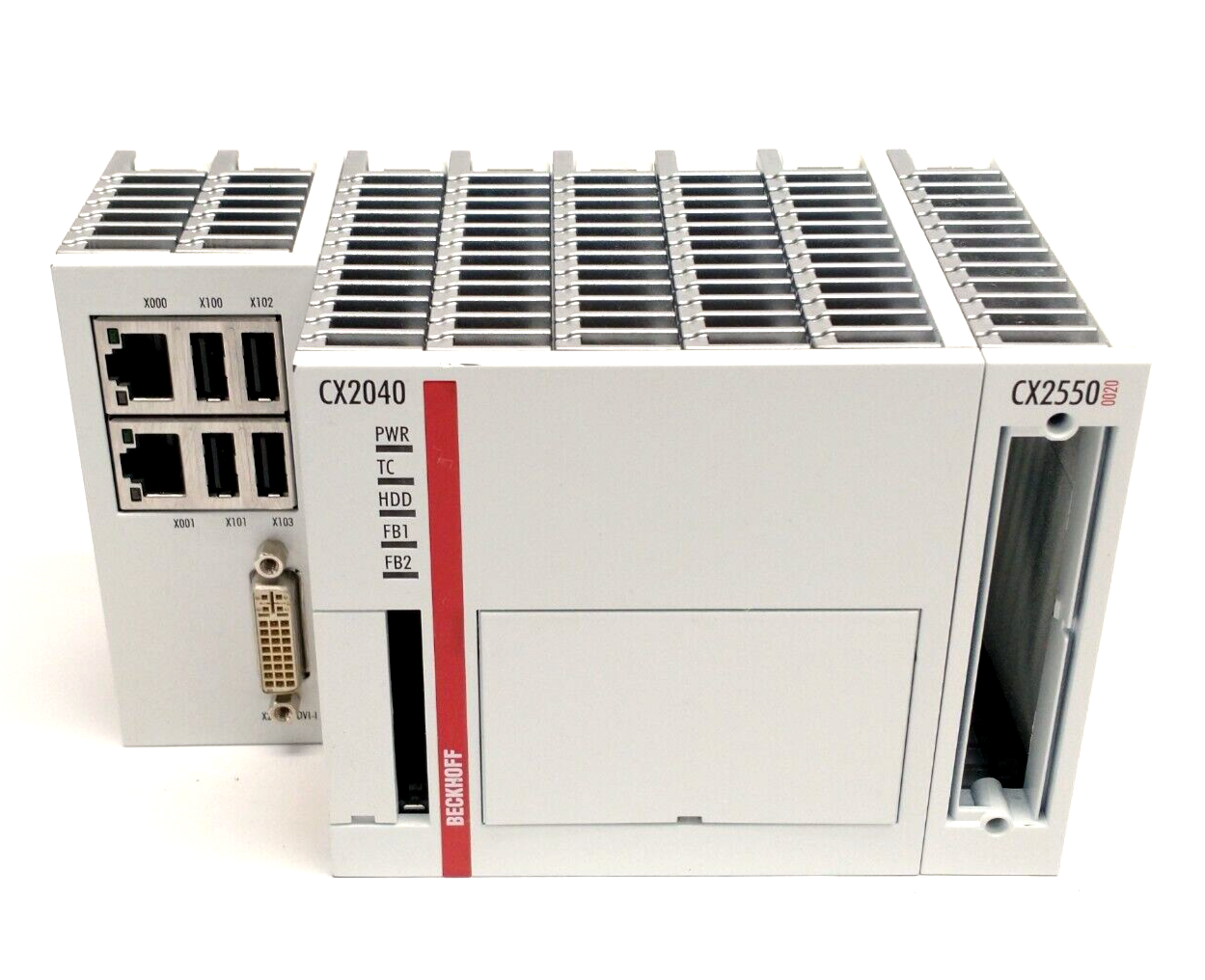 Beckhoff CX2040-0155 Basic CPU Module & CX2550-0020 2-1/2" HDD/SSD Module - Maverick Industrial Sales