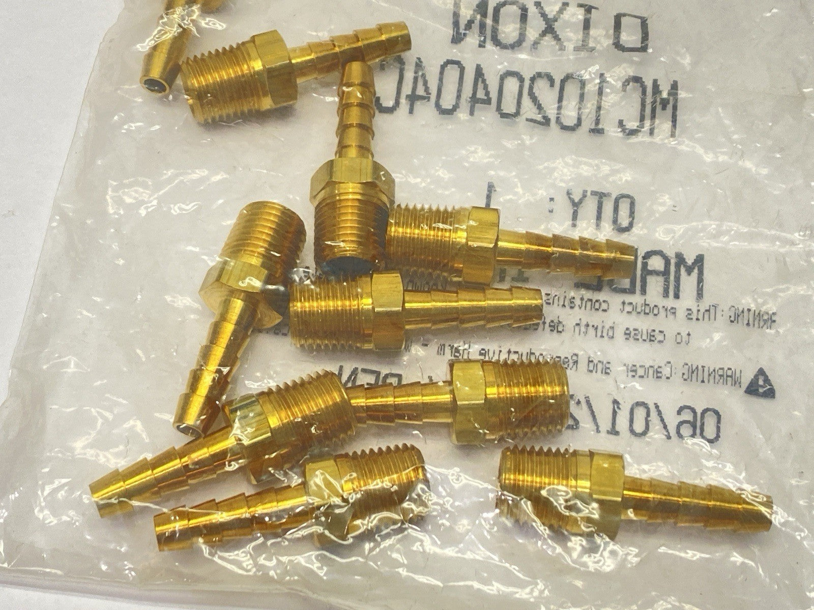 1020404C | Dixon Hose Barb Adapter 3/8" NPT x 3/8" Hose Barb LOT OF 10 - New - Maverick Industrial Sales