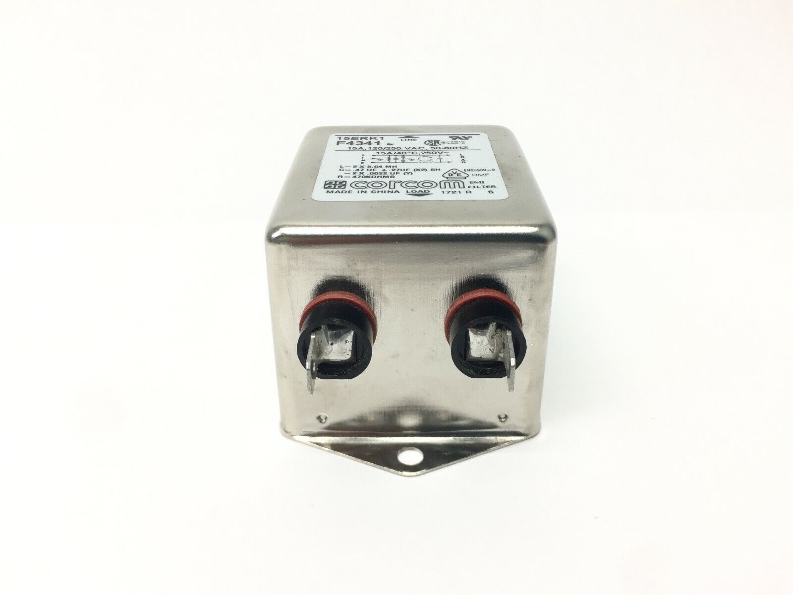 Corcom 15ERK1 Power Line Filter 15A, 120/250 VAC, 50-60 Hz - Maverick Industrial Sales