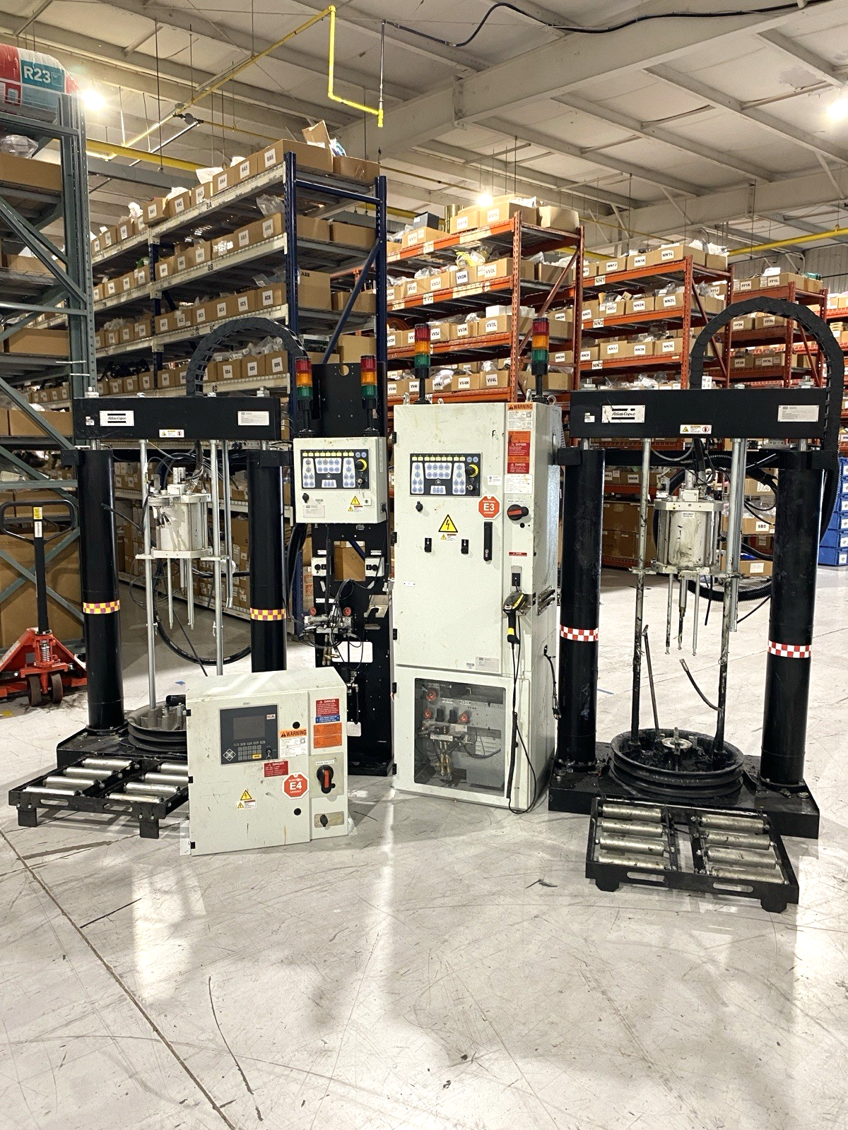 Atlas Copco SCA Adhesive Drum Dispensing System, Pumps and Controls - Maverick Industrial Sales