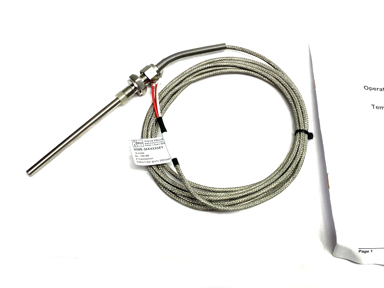 MWE-26XXXX3EY | Kobold Screw-in and Insertion Resistance Thermometer - New – Open box - Maverick Industrial Sales