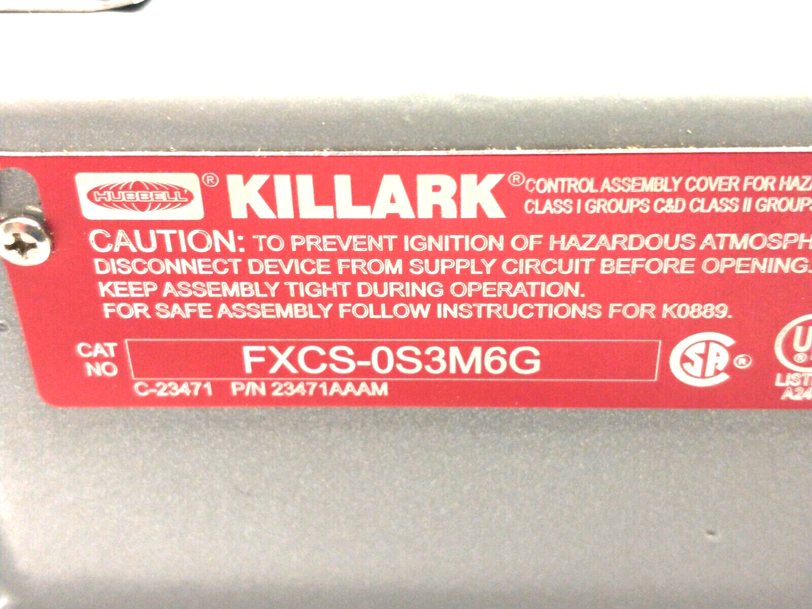 Hubbell Killark FXCS-0S3M6G Enclosed 3-Position Selector Switch Assembly 2NO - Maverick Industrial Sales