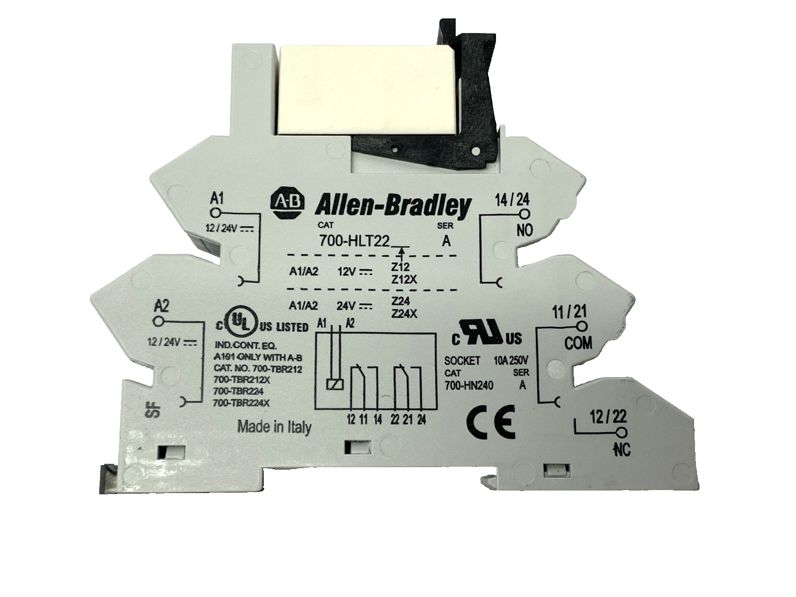 700-HLT22Z4X | Allen Bradley Ser. A Terminal Block Relay 24VDC - New – Open box - Maverick Industrial Sales