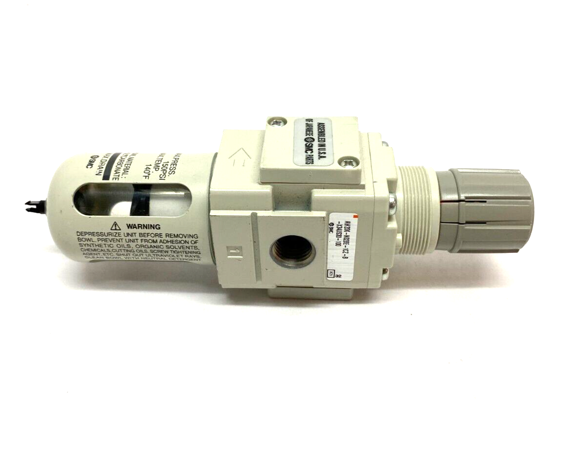 SMC AW20K-N02E-1CZ-B Modular Filter Regulator 1/4" NPT MISSING DRAIN COCK - Maverick Industrial Sales