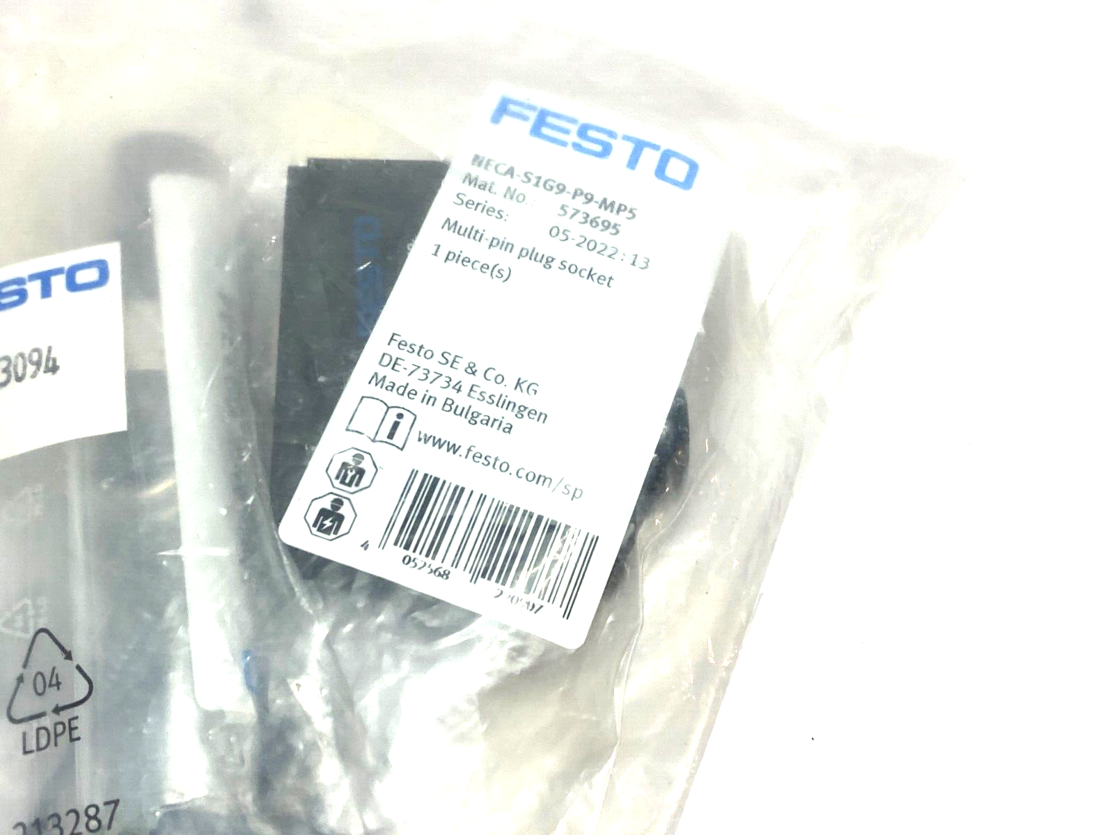 NECA-S1G9-P9-MP5,573695 | Festo NECA-S1G9-P9-MP5 Multi-Pin Plug Socket 573695 - New - Maverick Industrial Sales