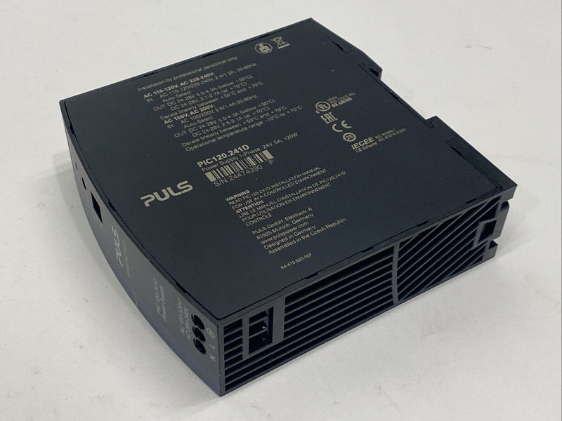 Puls PIC120.241D DIN Rail Power Supplies For 1-Phase System 24V 5A - Maverick Industrial Sales