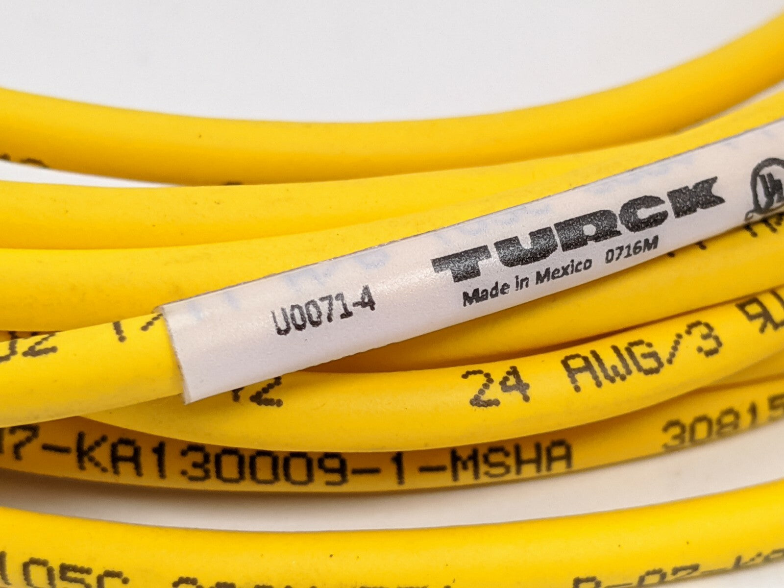 Turck PKW 3M-5 Right Angle 3 Pin Female Single End Cordset U0071-4 - Maverick Industrial Sales
