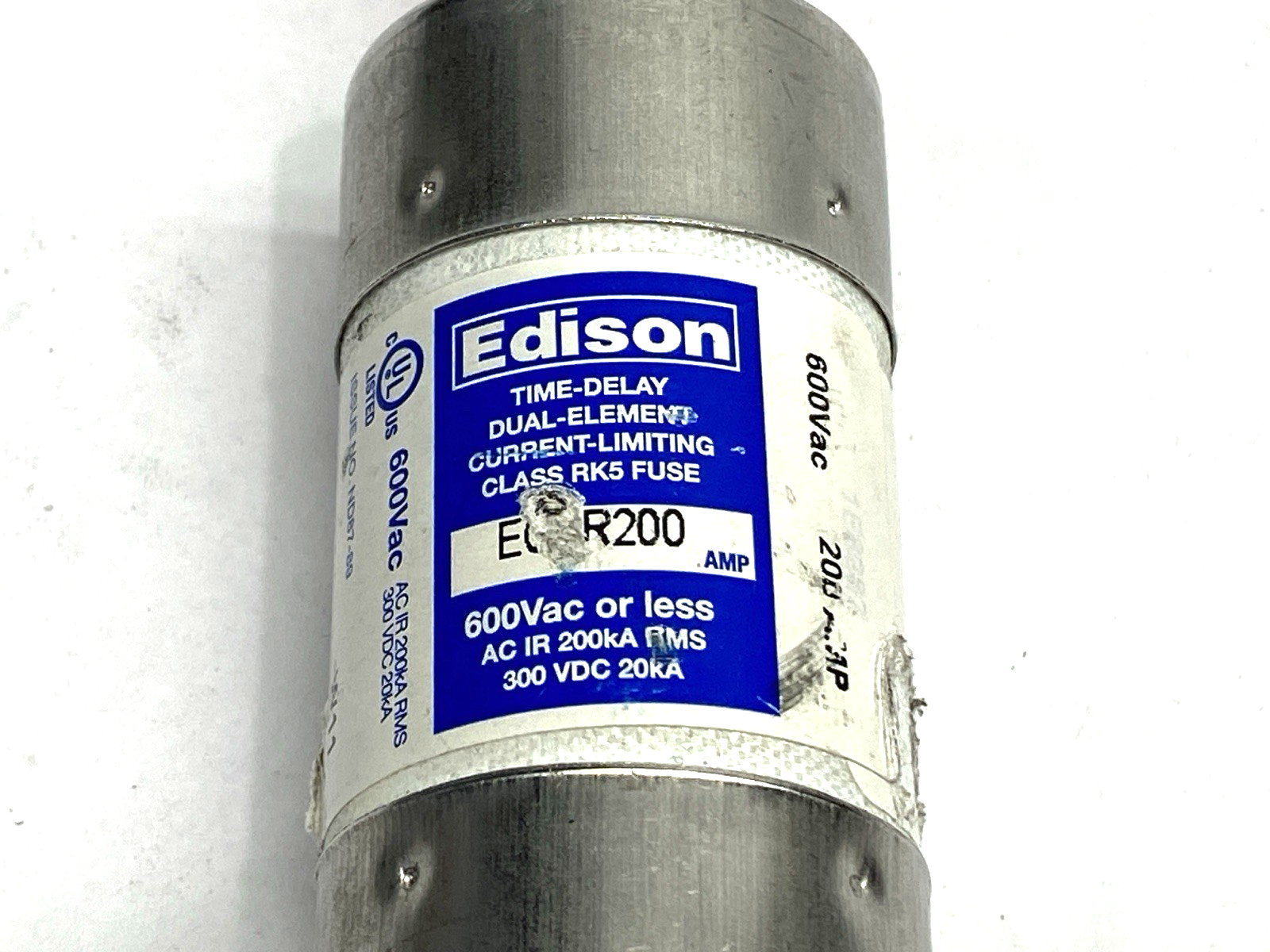 Edison ECSR200 Time-Delay Dual Element Fuse Class RK5 600VAC 200A - Maverick Industrial Sales