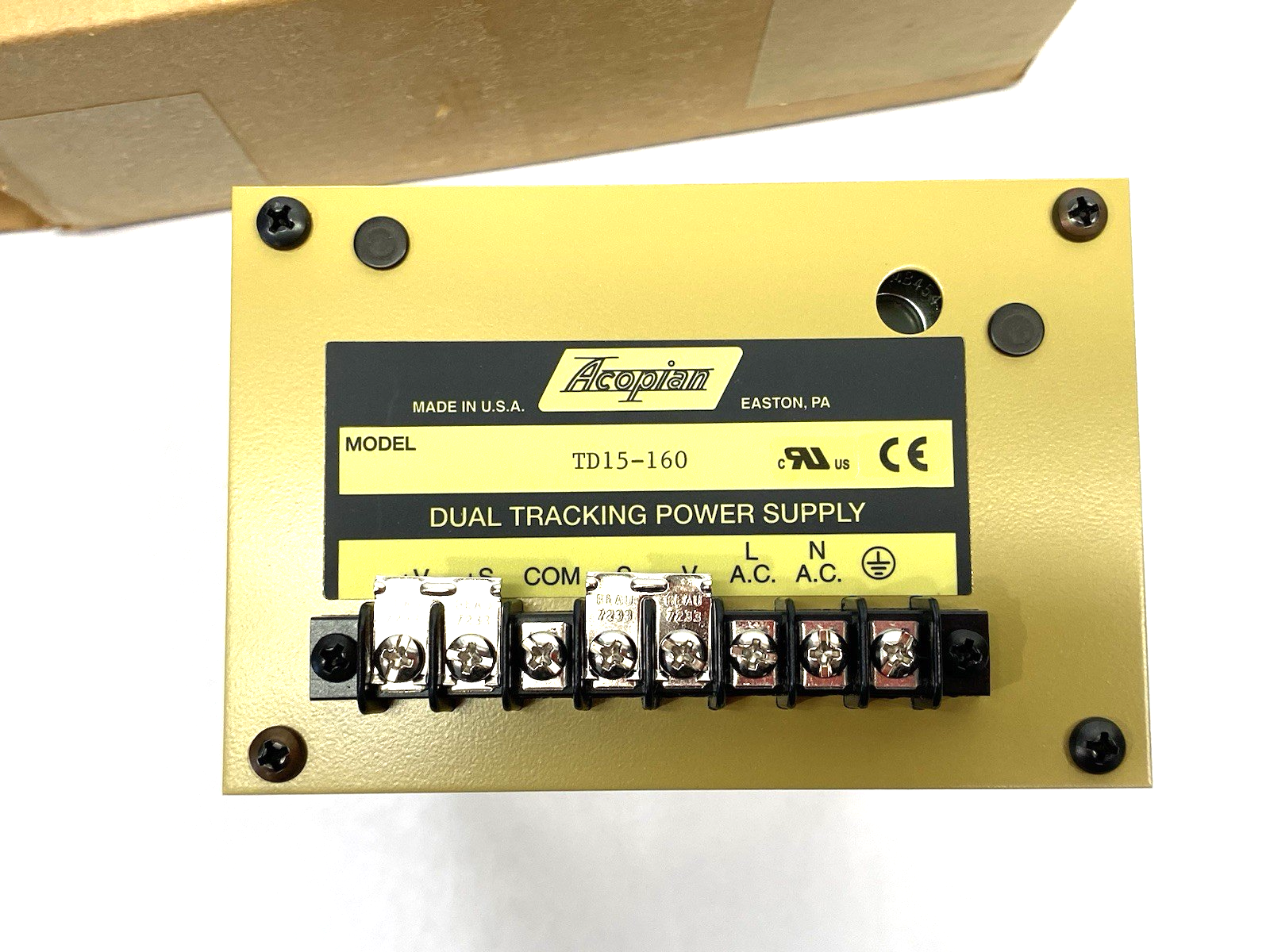 TD15-160 | Acopian Dual Tracking Power Supply 105-125 Input Voltage - New Other - Maverick Industrial Sales