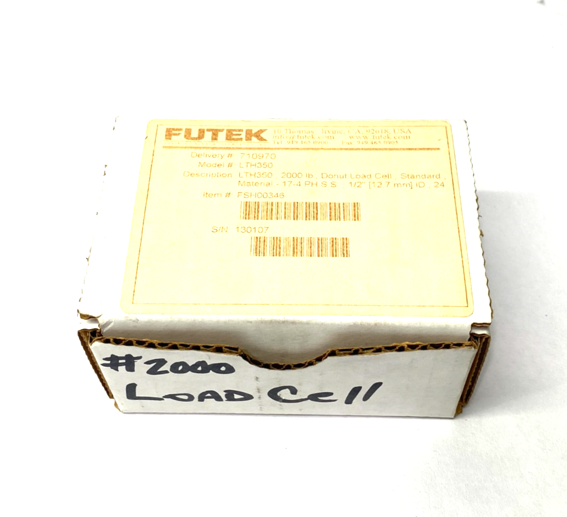 LTH350 FSH00346 | Futek Donut Load Cell 2000lb 17-4 PH S.S. - New – Open box - Maverick Industrial Sales