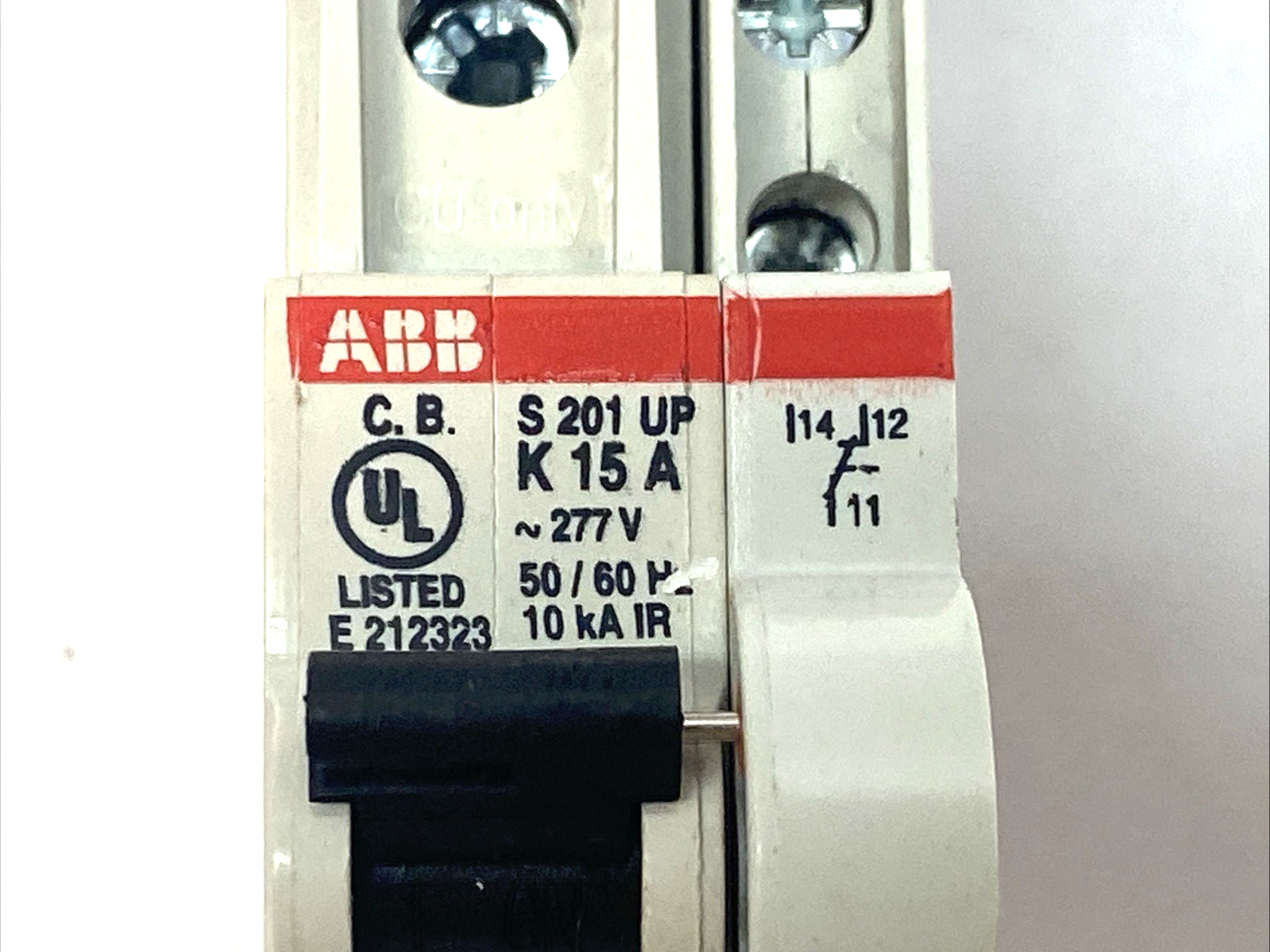 ABB S201UP-K15A Miniature Circuit Breaker 1P 15A 277VAC - Maverick Industrial Sales