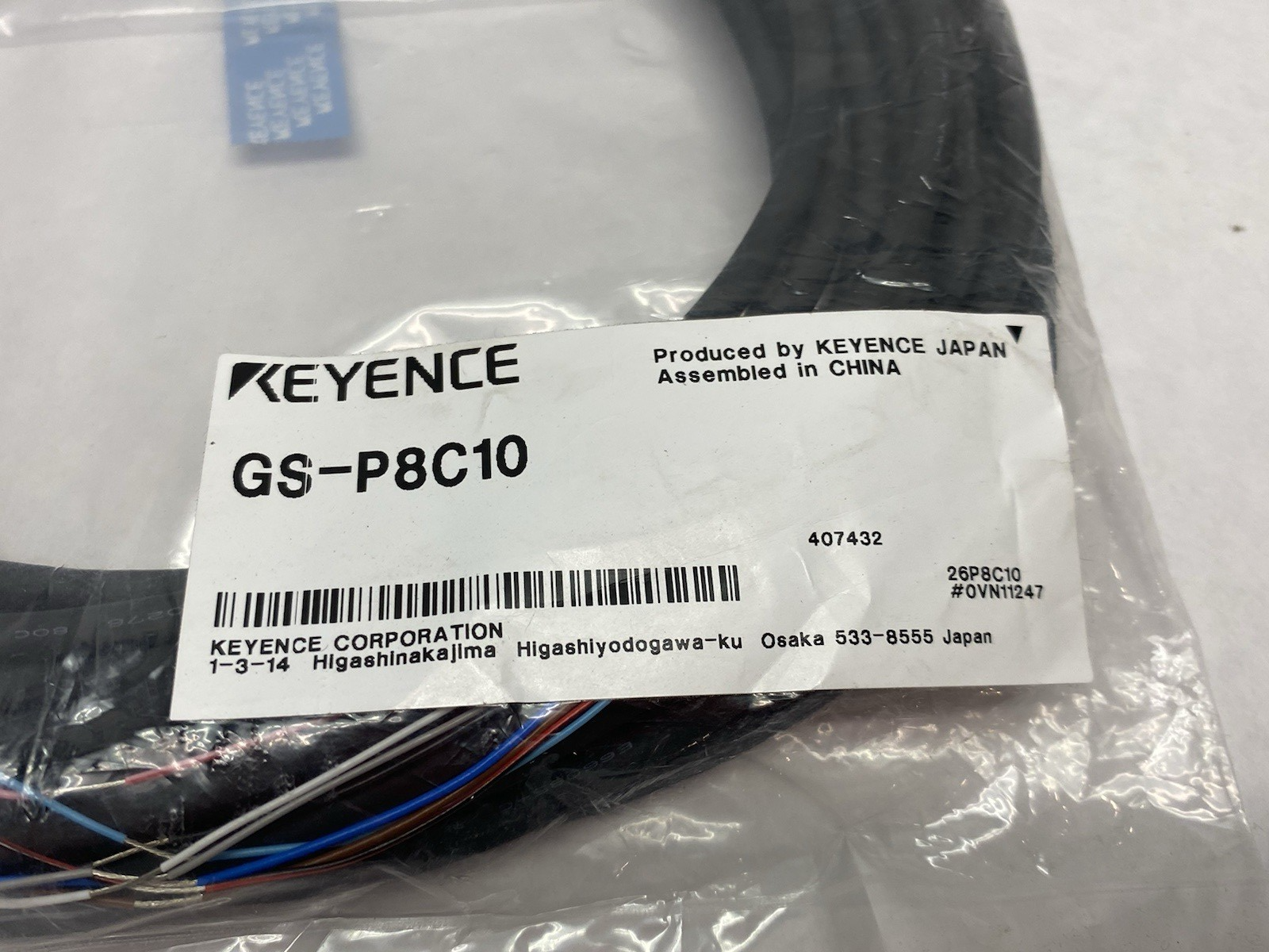 GS-P8C10 | Keyence Standard M12 Connector Type Cable 8-Pin 10m - New - Maverick Industrial Sales