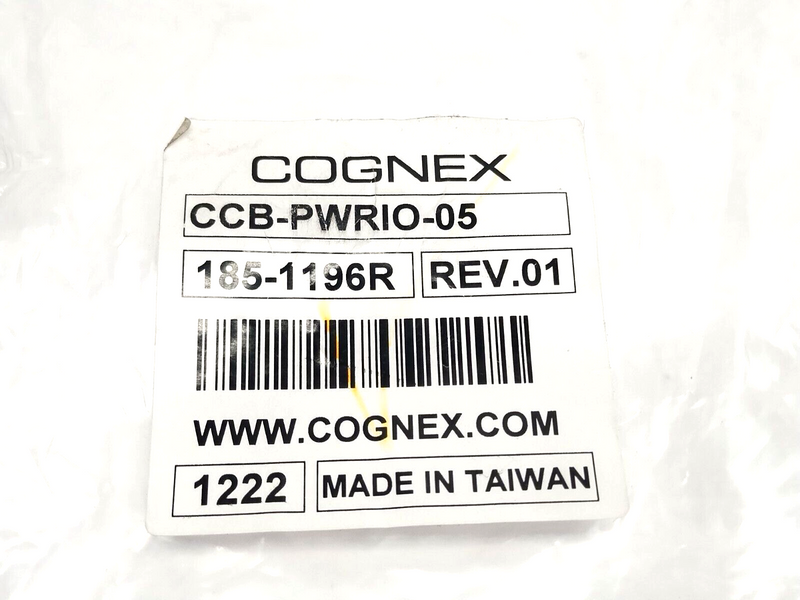 Cognex CCB-PWRIO-05 Power & I/O Breakout Cable M12 12-Pin 5m 185-1196R Rev. 01 - Maverick Industrial Sales