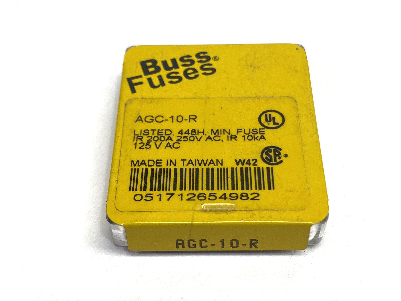 Cooper Bussmann AGC-10-R Miniature Fuse 10A 250VAC PACKAGE OF 5 - Maverick Industrial Sales