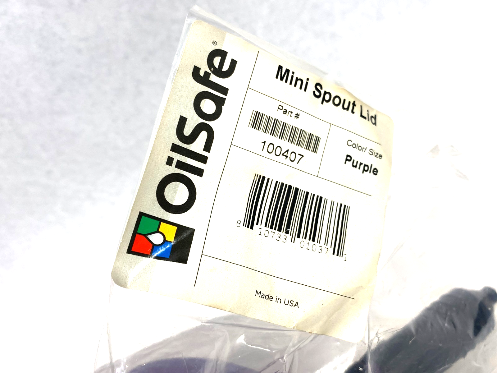 100407 | Oilsafe Mini Spout Lid, Purple - New - Maverick Industrial Sales