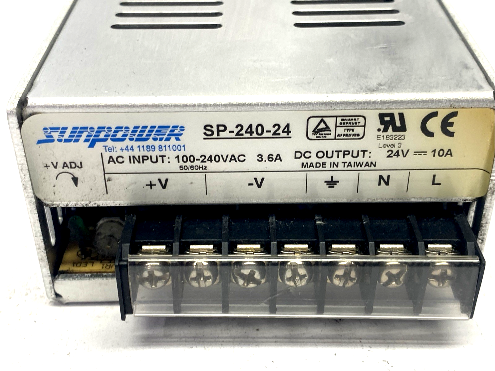 SP-240-24 | Sunpower Power Supply 100-240VAC 24VDC 10A - Used - Maverick Industrial Sales