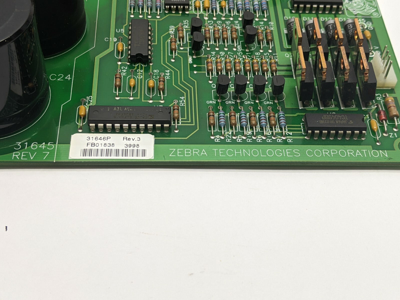 Zebra 31646P Rev 3 Power Supply Board PCB 105s 105se Printer - Maverick Industrial Sales