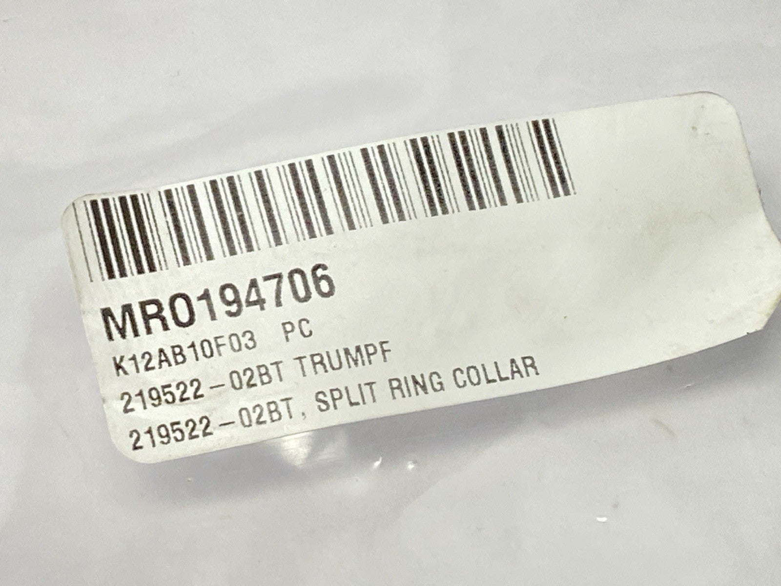 Trumpf 219522-02BT Split Ring Collar - Maverick Industrial Sales