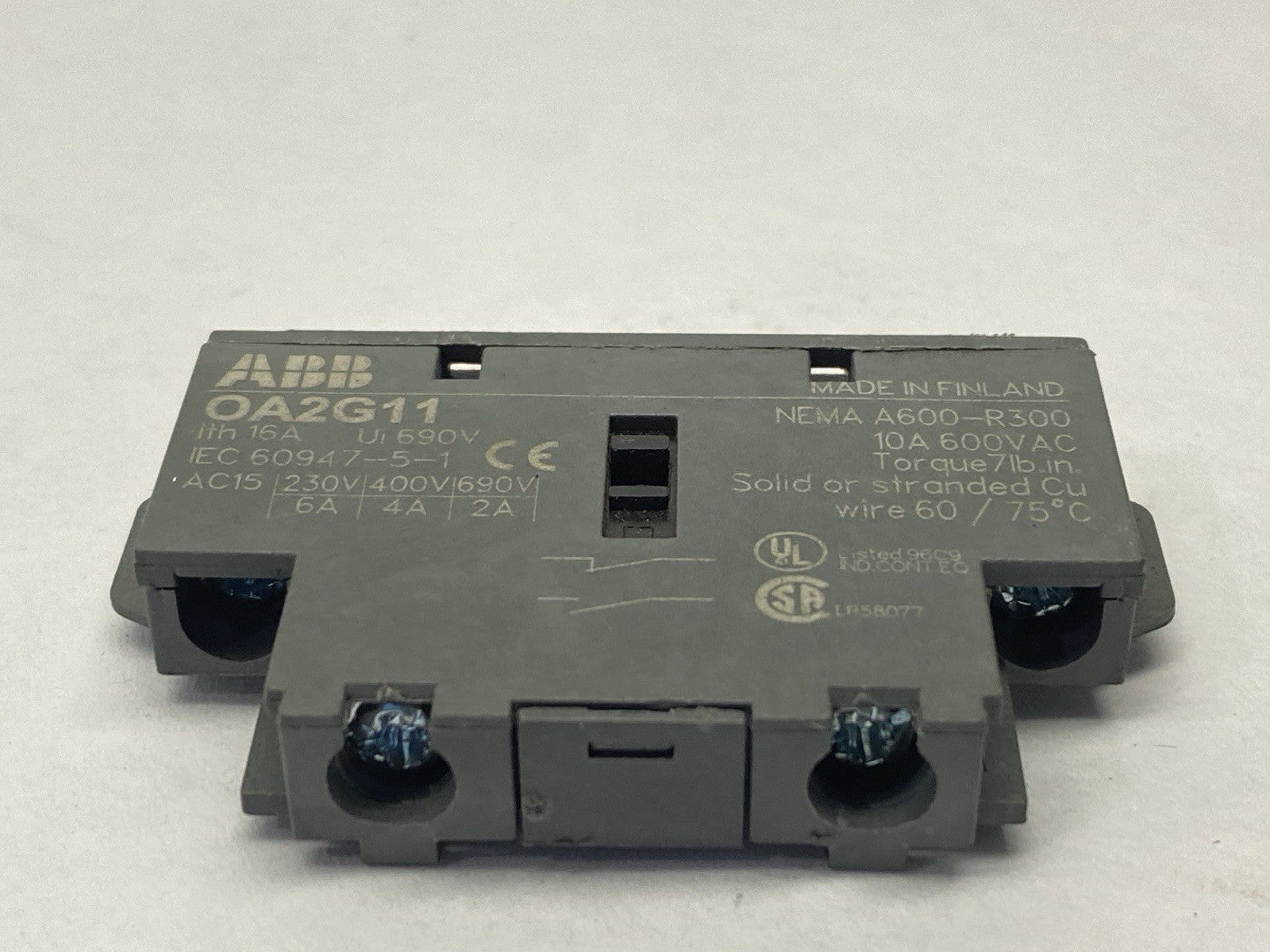 ABB 1SCA022379R8100 Auxiliary Contact Block OA2G11 LOT OF 3 - Maverick Industrial Sales