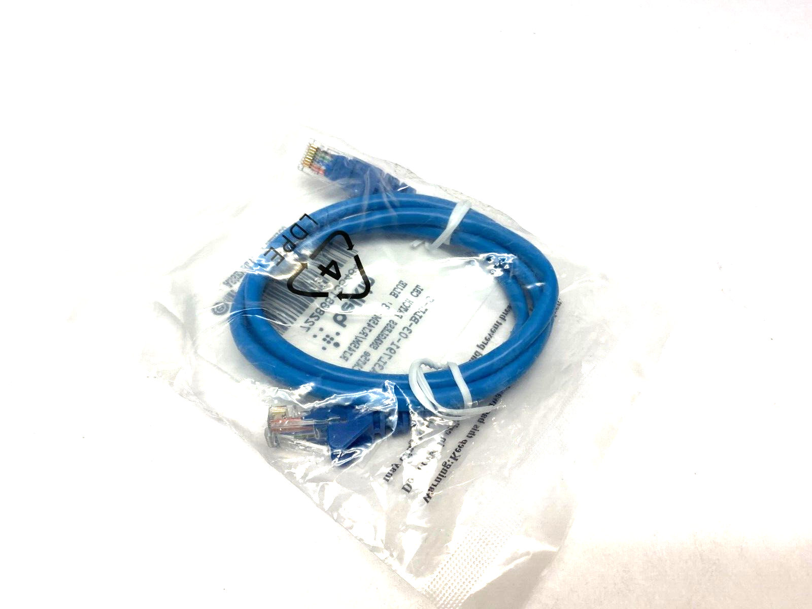Belkin A3L791-03-BLU-S Cat5 Snagless Patch Cable RJ45 to RJ45 3' Length LOT OF 2 - Maverick Industrial Sales