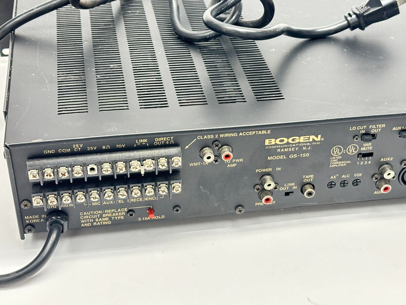 Bogen GS-150 Gold Star Series Amplifier 10-Band Equalizer - Maverick Industrial Sales