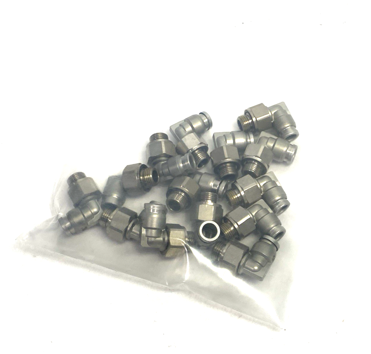SMC KQB2L06-G01 Metal Male Elbow Swivel Fitting 6mm OD Tube LOT OF 14 - Maverick Industrial Sales