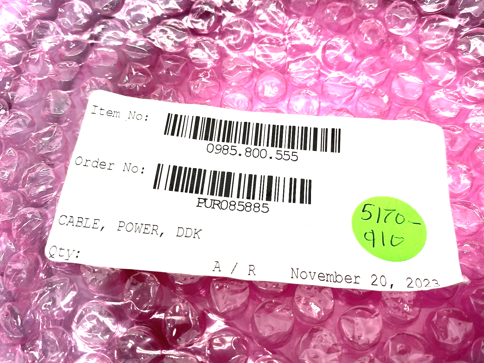 0985.800.555 | Single Ended DDK Power Connect Cable 4-Pole Female to Flying Leads - New – Open box - Maverick Industrial Sales