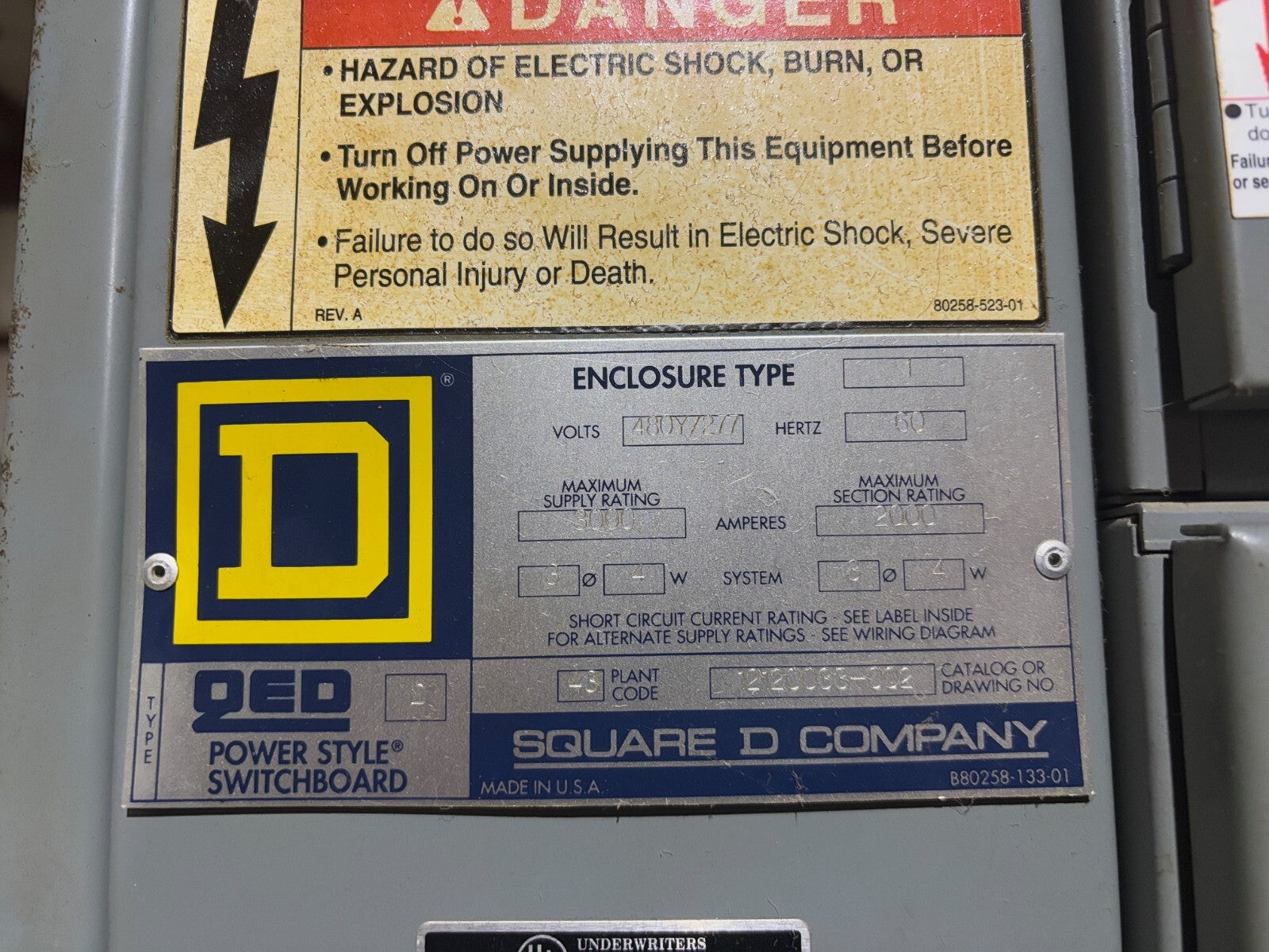 Square D QED 2 Power Style Switchboard, 3000A, (2) QMB364W, (2) QMB362TW - Maverick Industrial Sales