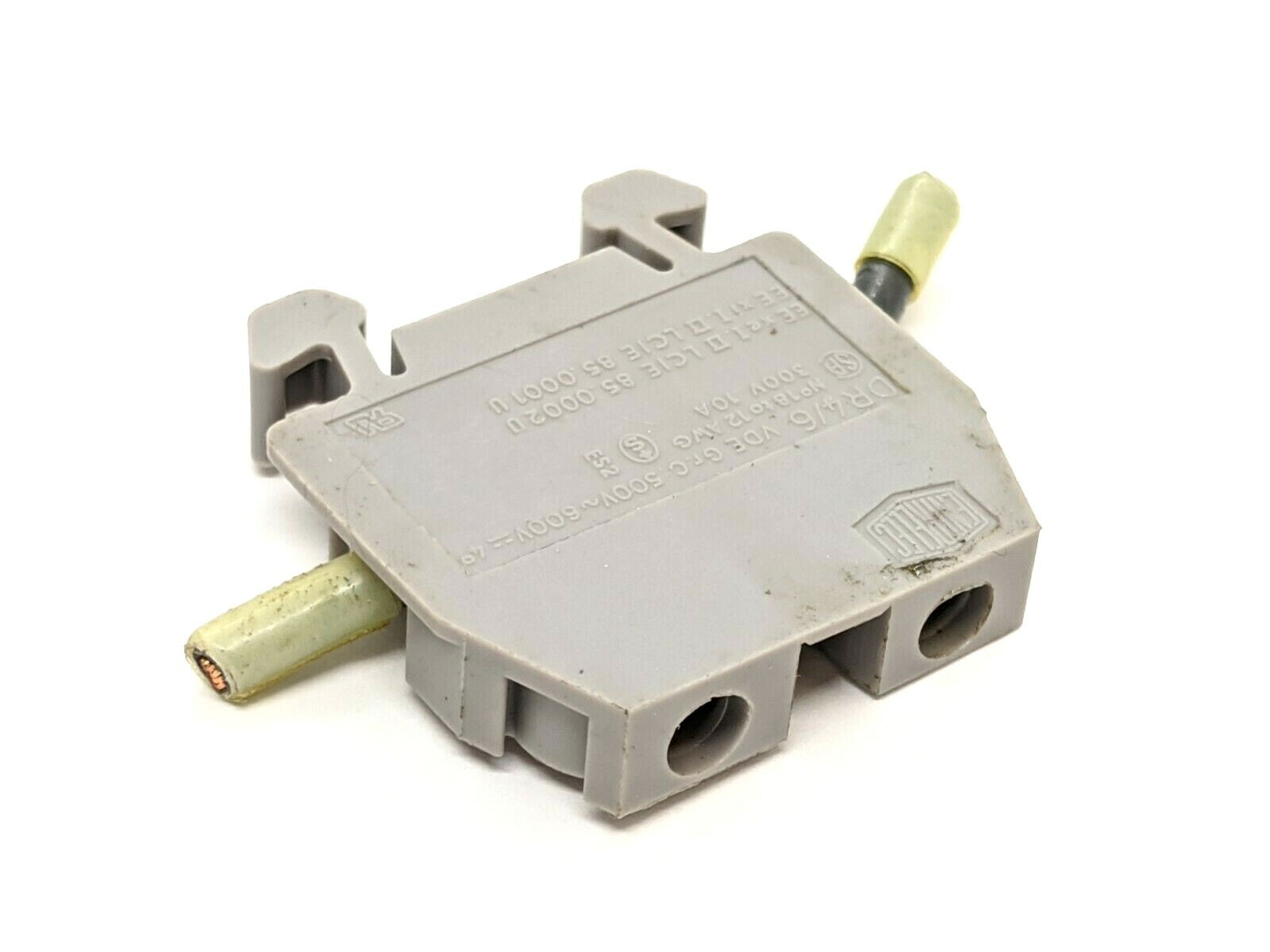 Entrelec DR4/6 Screw Clamp Terminal Block Gray LOT OF 5 - Maverick Industrial Sales