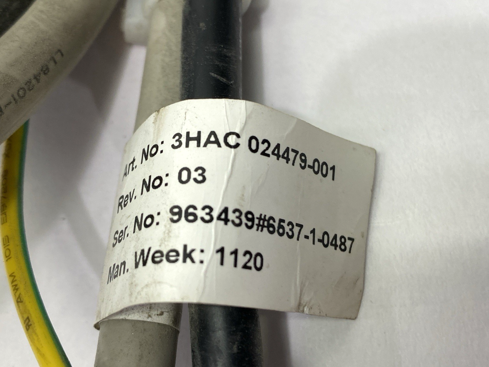 ABB 3HAC024479-1-0487 Cordset Assembly - Maverick Industrial Sales