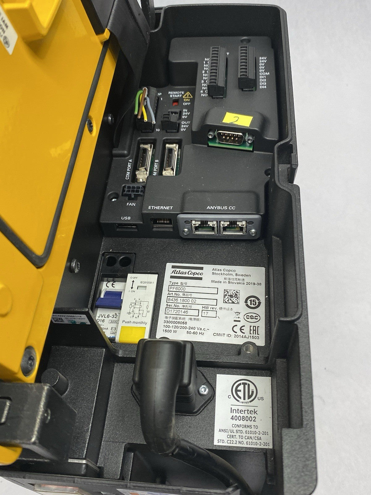 8436 1800 02 | Atlas Copco Power Focus PF6000 Controller NO TOOL CARD/MOUNT PLATE - Used - Maverick Industrial Sales
