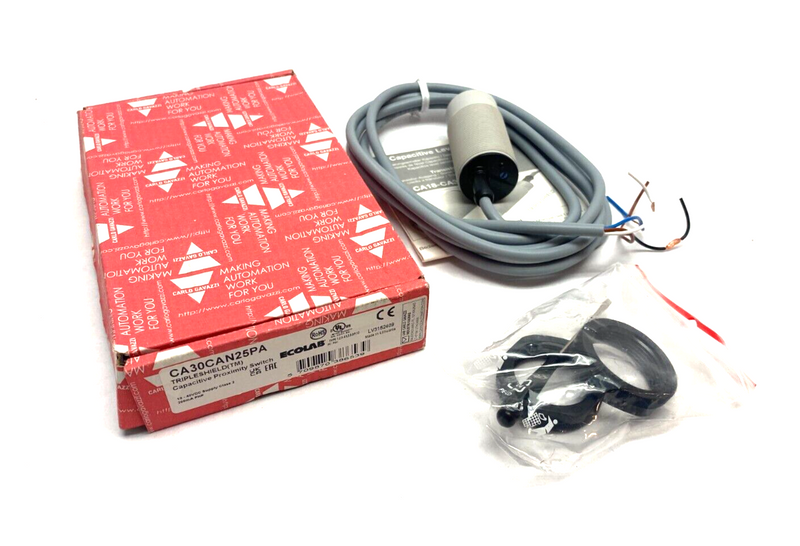 Carlo Gavazzi CA30CAN25PA TripleShield Capacitive Proximity Switch 10-40VDC - Maverick Industrial Sales