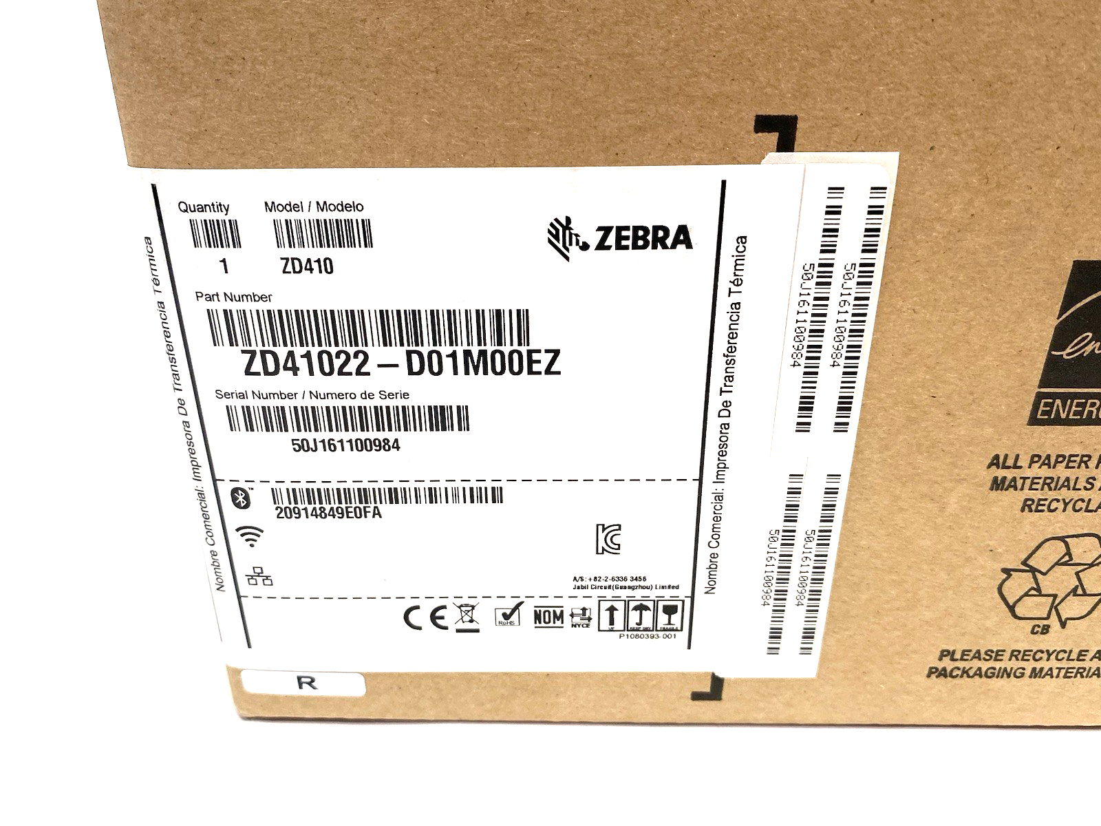 Zebra ZD41022-D01M00EZ Compact Barcode Printer ZD410, USB & Bluetooth Interface - Maverick Industrial Sales