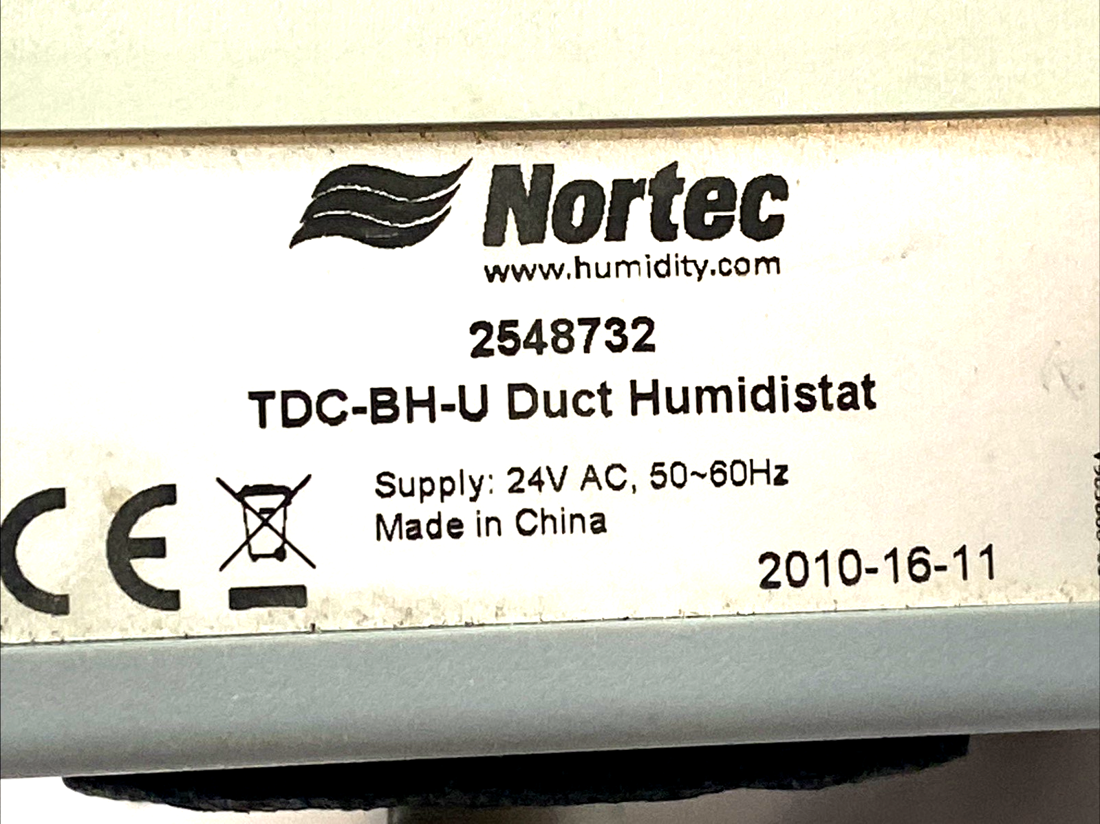 TDC-BH-U | Nortec Duct Humidistat Digital 24V On/Off 2-Relay Controller 2548732 - Used - Maverick Industrial Sales