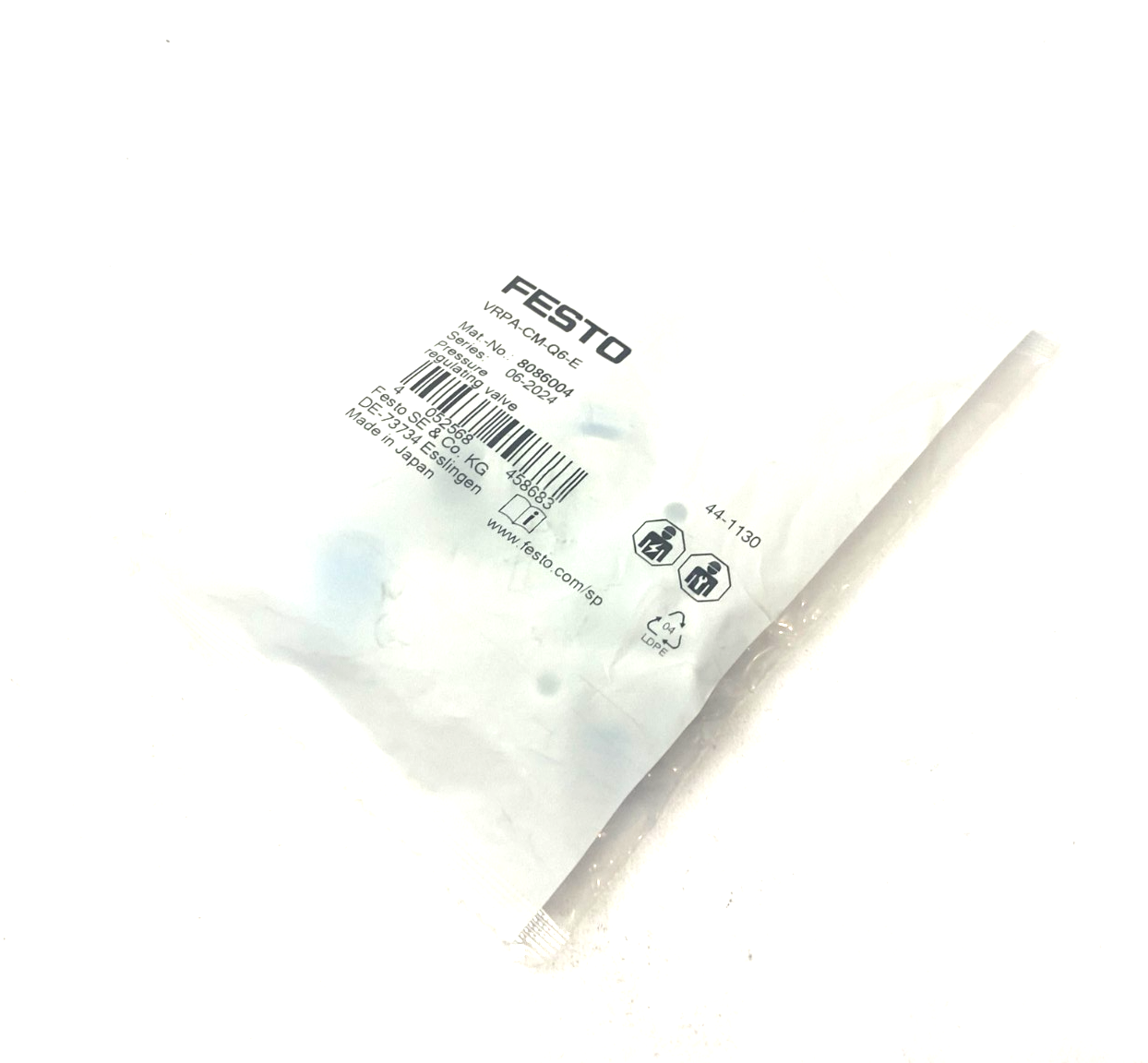 Festo VRPA-CM-Q6-E Pneumatic Pressure Regulator 1-8bar 8086004 - Maverick Industrial Sales