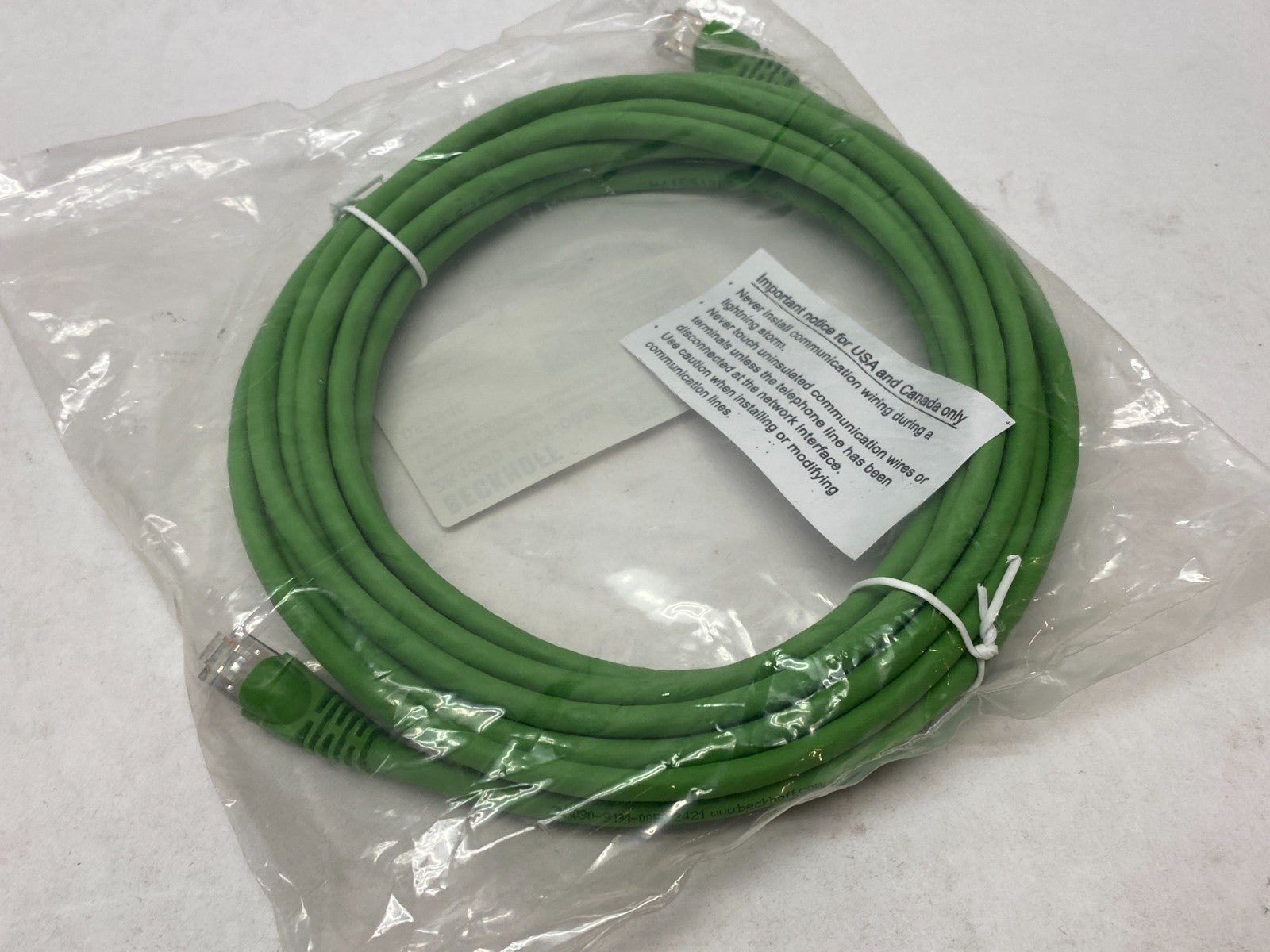Beckhoff ZK1090-9191-0050 Ethernet/EtherCAT Patch Cable 2 x RJ45 5m 052940 - Maverick Industrial Sales