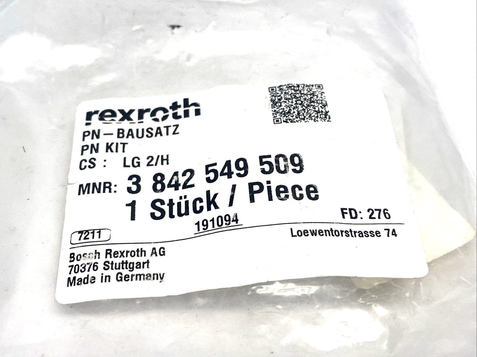 Rexroth 3842549509 Pneumatic Kit LG 2/H R422001514 - Maverick Industrial Sales