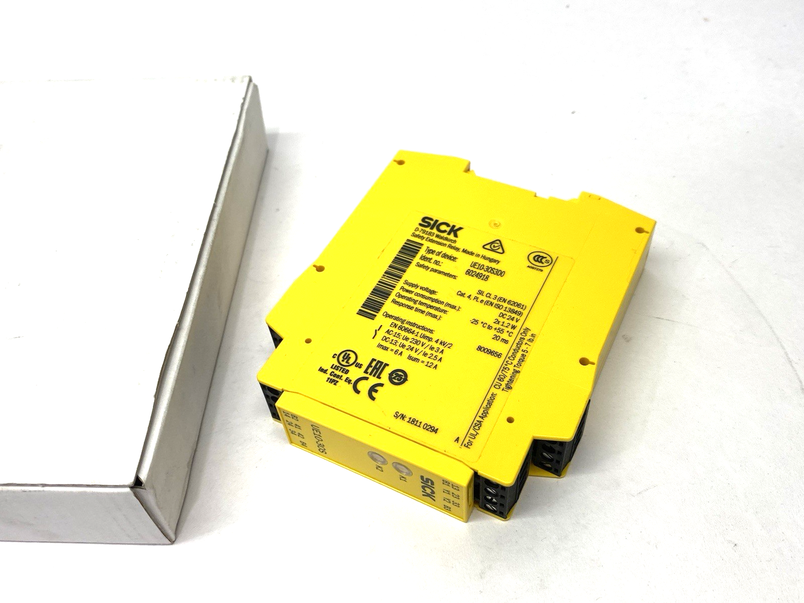 Sick UE10-3OS3D0 Safety Relay, Category 4, SIL 3 (IEC 61508), 6024918 - Maverick Industrial Sales
