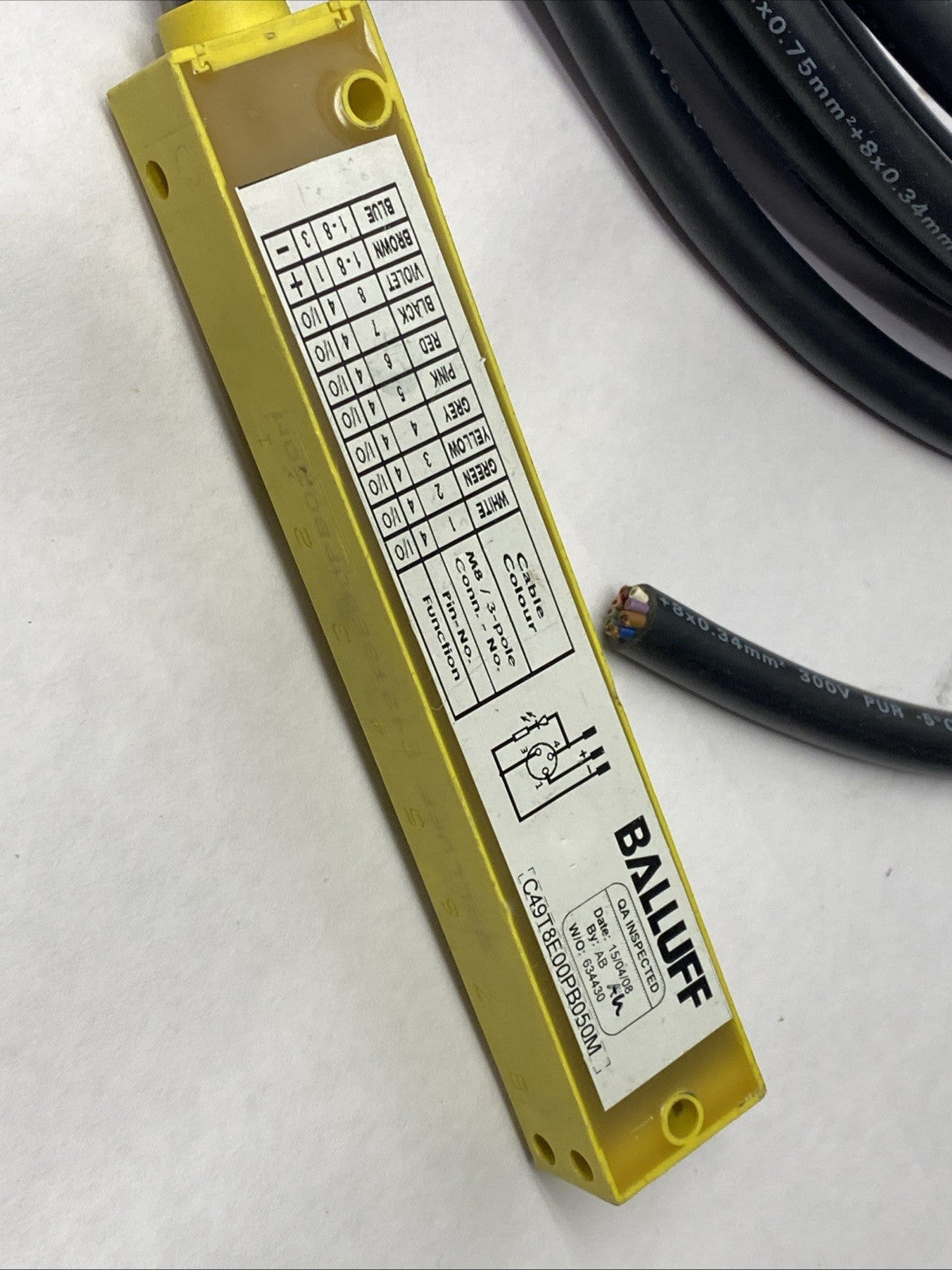 Balluff C49T8E00PB050M 8-Port Junction Box 5m Cable - Maverick Industrial Sales