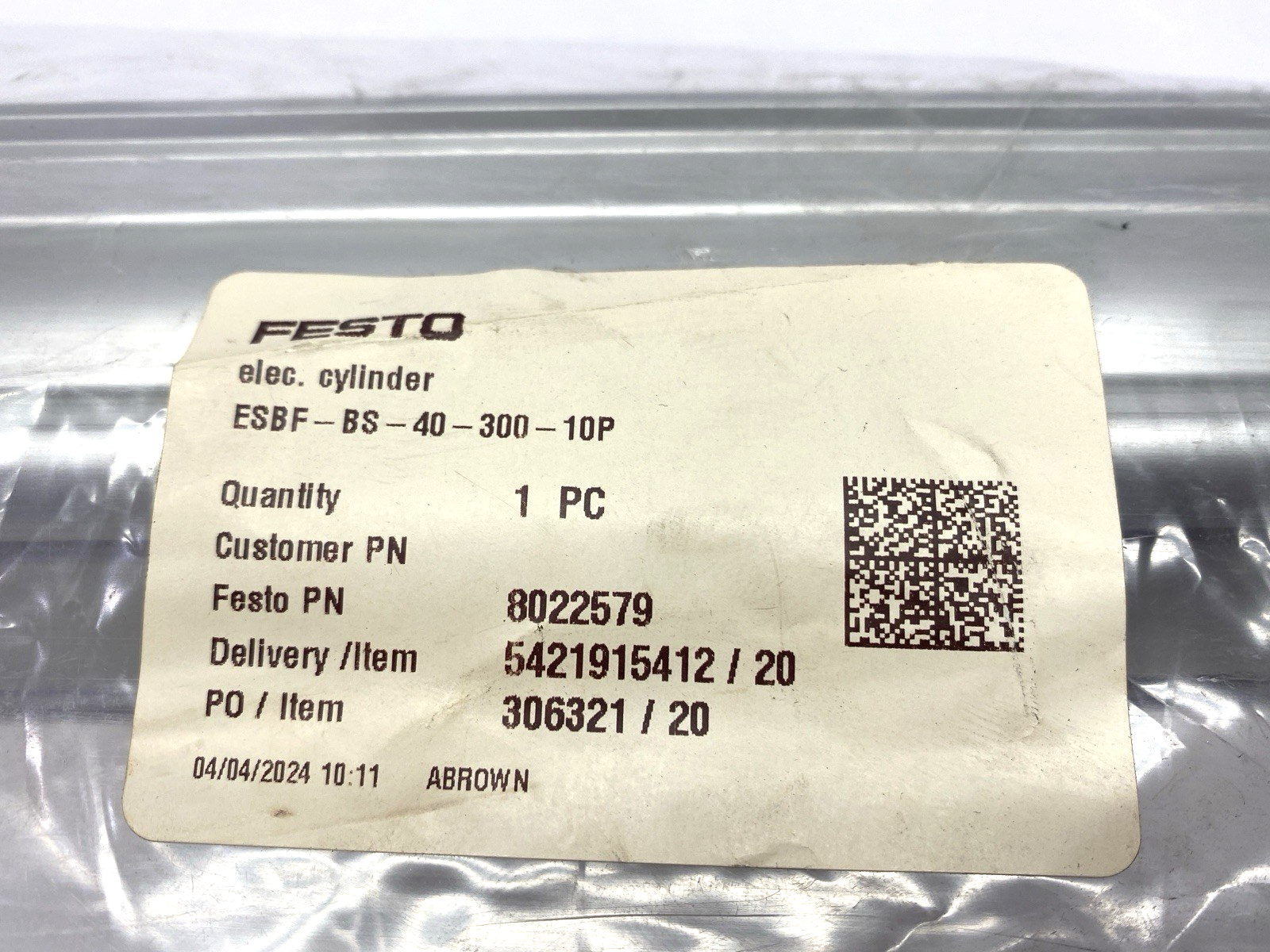 Festo ESBF-BS-40-300-10P Electric Cylinder 300mm Stroke - Maverick Industrial Sales